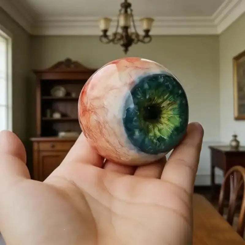 Hyperrealistic Resin Eyeball Decoration, Creepy 3D Dragon Eye Ornament, Gothic Monster Eye Statue for Home Desk Decor, Unique Horror Gift for Halloween