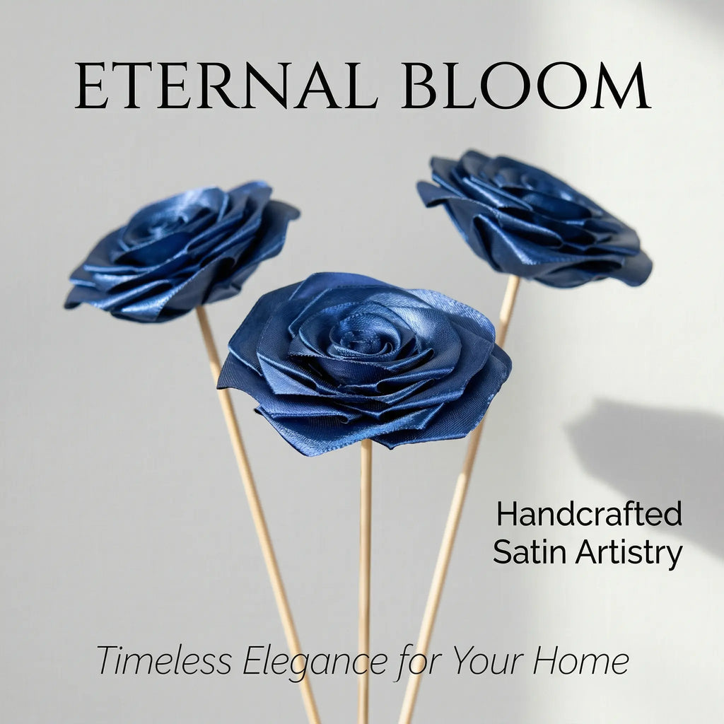 12/24/48Pcs Finished Satin Ribbon Roses for DIY Eternal Roses, Rose Bouquet for DIY Decor，Ramos Eternal Flower Bouquet, Long-Lasting Flowers, Suitable for Weddings, Anniversarie