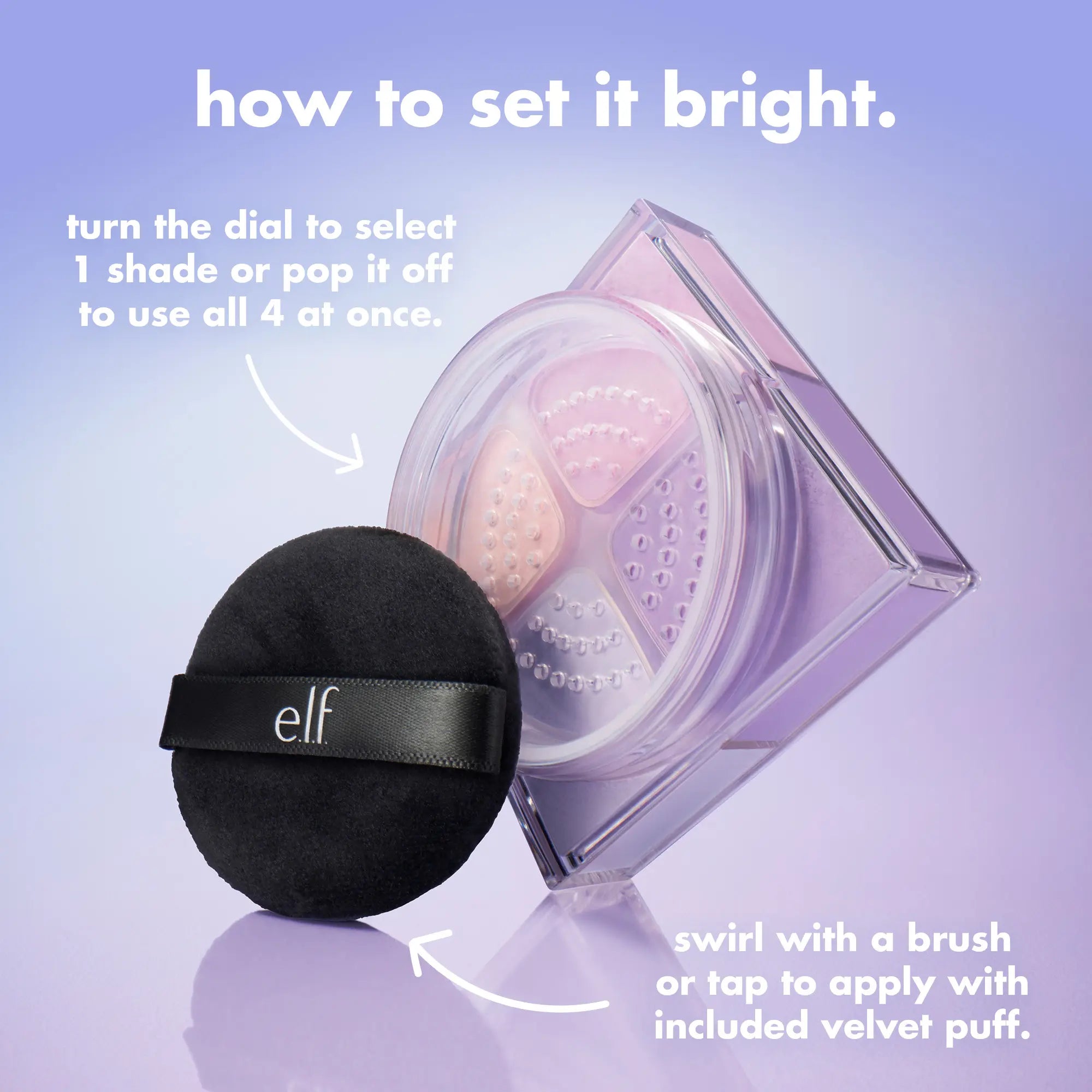 E.L.F. Set It Bright Makeup Powder Quad