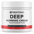 Treatonic Maximum Strength Numbing Cream: Numbing Cream for Discomfort, Burn, Itch & Pain Relief - Fast-Acting, Soothing Topical Anesthetic with Menthol & Emu Oil for Hemorrhoid Treatment – 1.7Oz