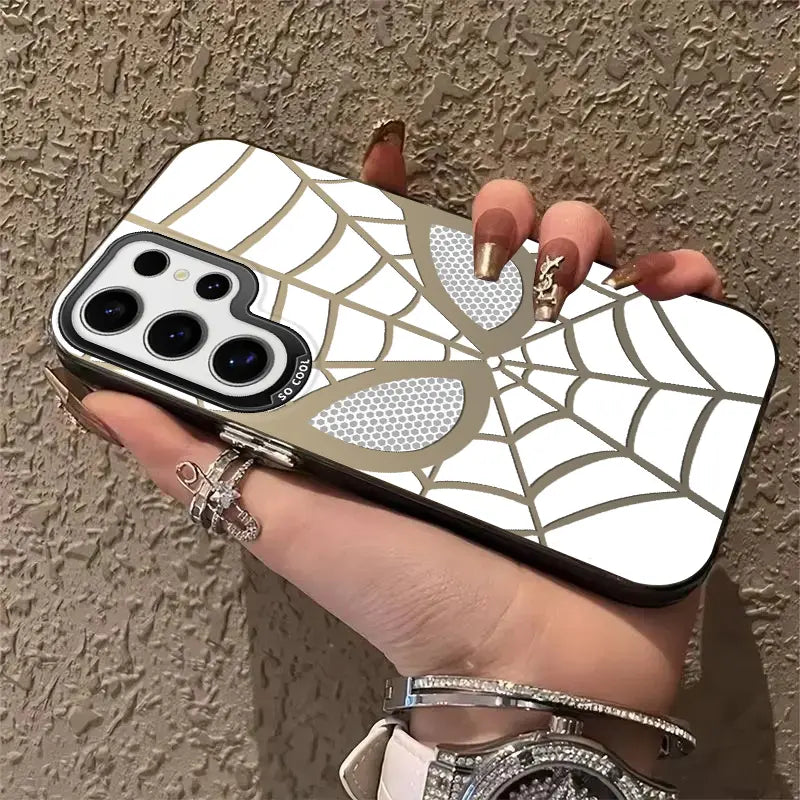 Classic Grid Pattern IMD Laser Phone Case, Military Grade anti Drop, Suitable for Samsung Galaxy S26 Ultra S25 Ultra S24 S23 S22&Iphone Series Cool Phone Case - ZQ149