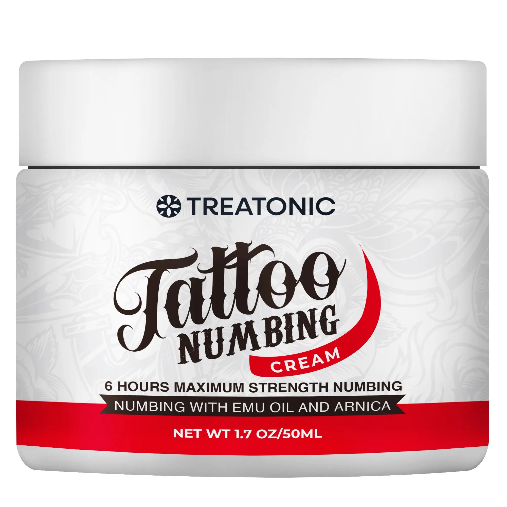 Treatonic Maximum Strength Numbing Cream: Numbing Cream for Discomfort, Burn, Itch & Pain Relief - Fast-Acting, Soothing Topical Anesthetic with Menthol & Emu Oil for Hemorrhoid Treatment – 1.7Oz