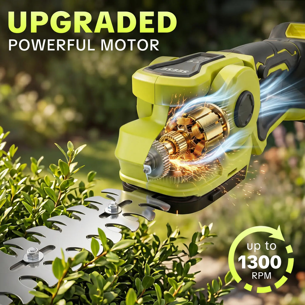【Fathersdaygift】Seese Cordless 2-In-1 Grass Shear & Shrub Trimmer, Handheld Electric Hedge Trimmer, 2*21V Batteries,Lightweight for Lawn Hedge Garden Yard Maintenance Fathersdaygift