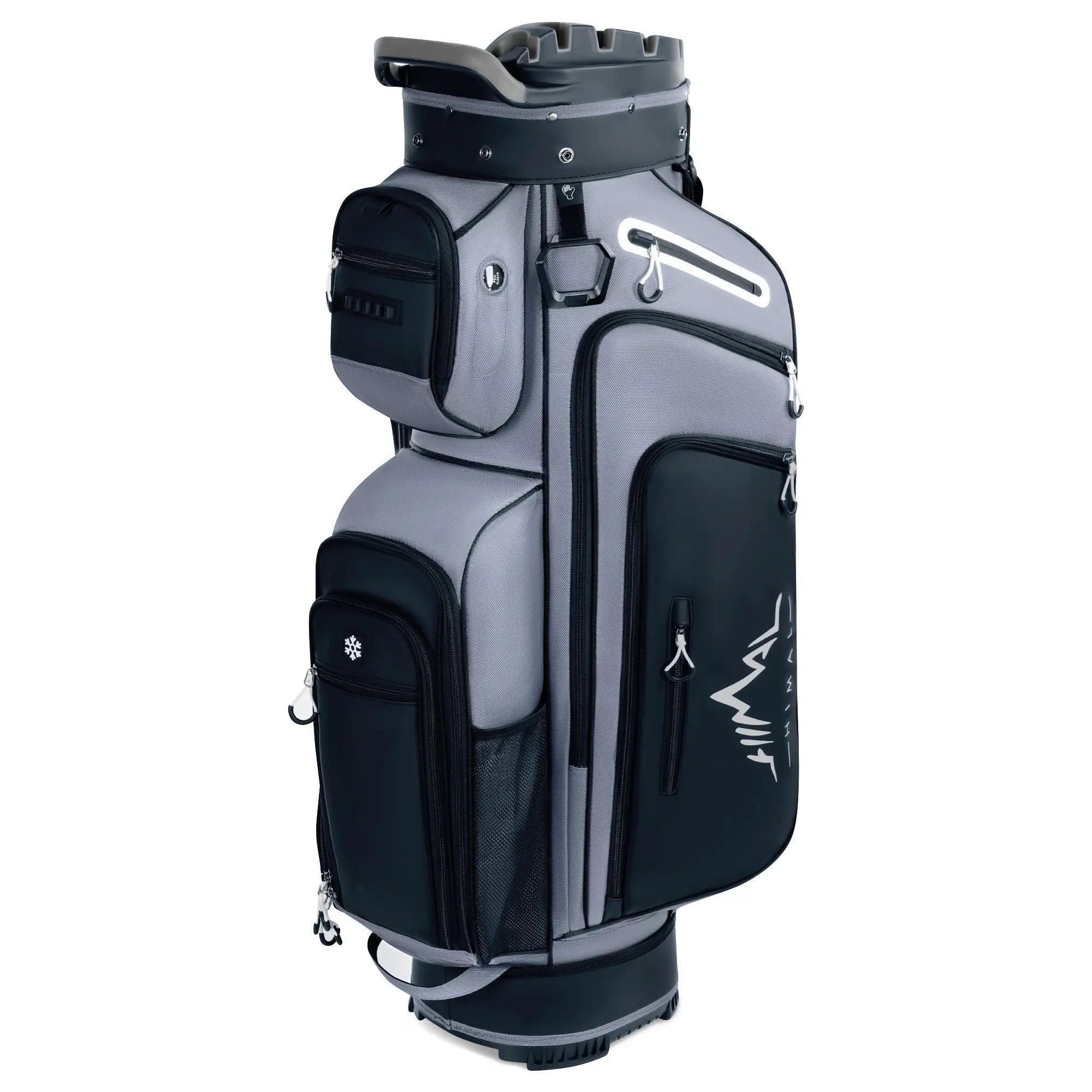 Unihimal Hive Vault Golf Cart Bag 14-Way, Premium Full Length Golf Bag for Men with Magnetic Leather Pocket, Handles and Rain Cover