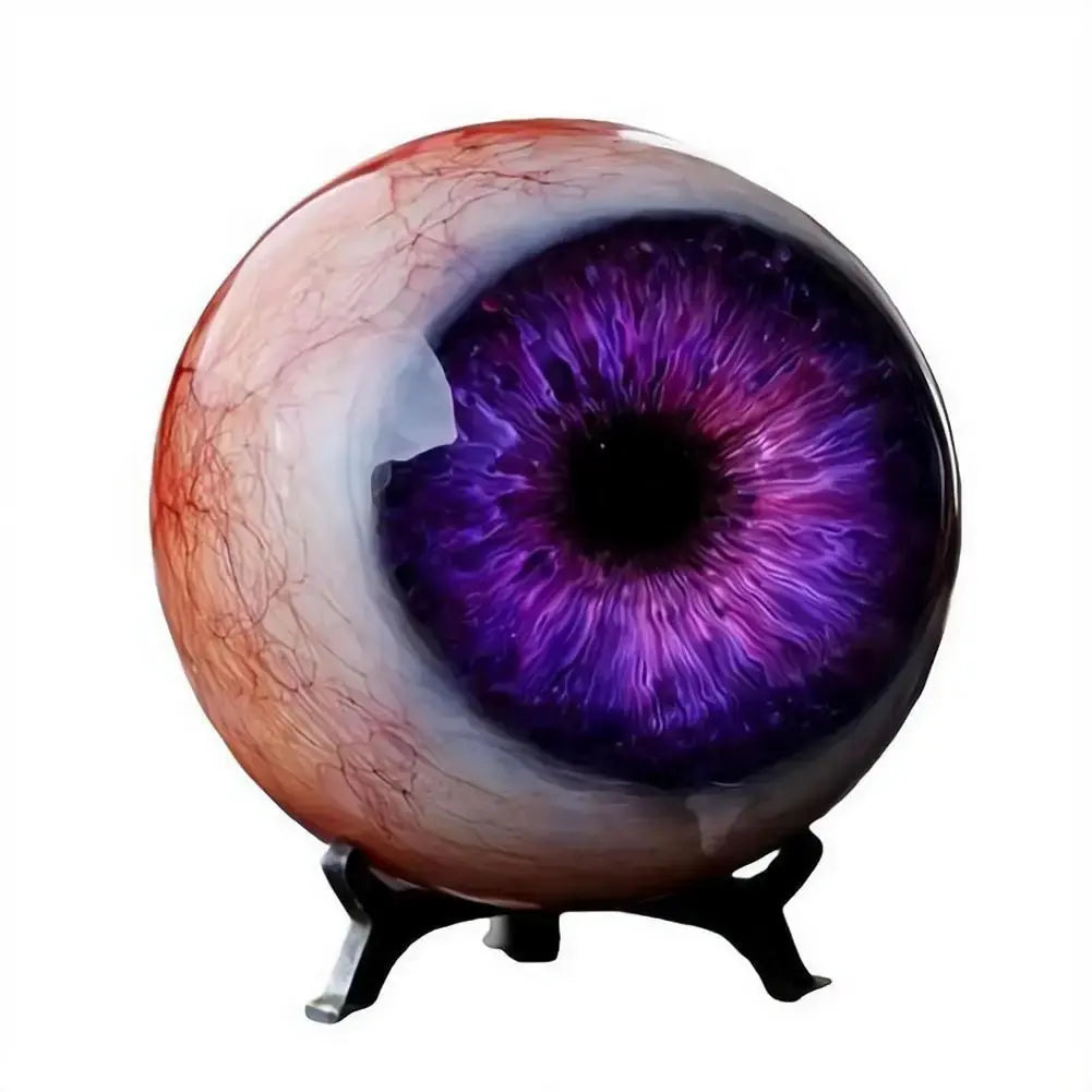 Hyperrealistic Resin Eyeball Decoration, Creepy 3D Dragon Eye Ornament, Gothic Monster Eye Statue for Home Desk Decor, Unique Horror Gift for Halloween