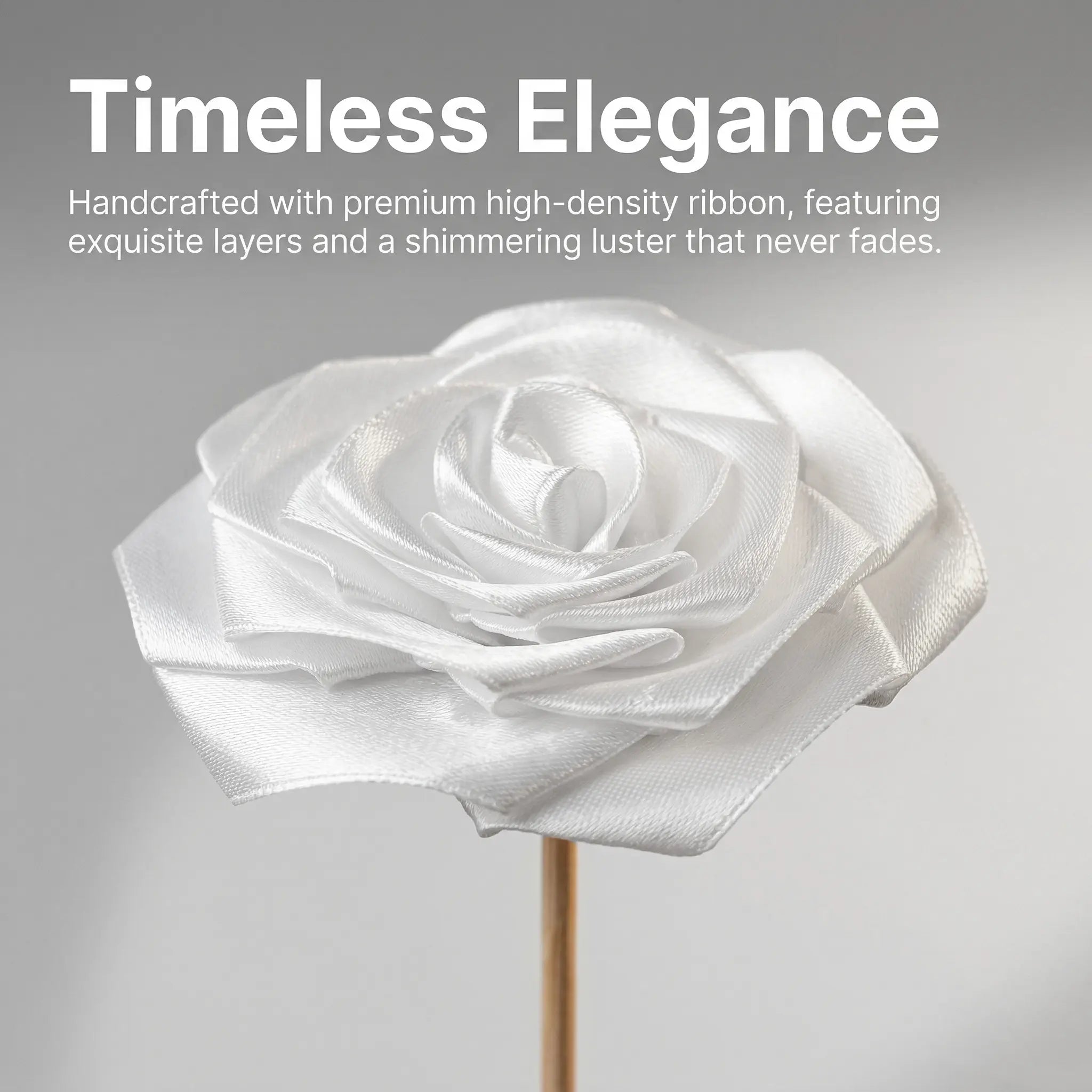 12/24/48Pcs Finished Satin Ribbon Roses for DIY Eternal Roses, Rose Bouquet for DIY Decor，Ramos Eternal Flower Bouquet, Long-Lasting Flowers, Suitable for Weddings, Anniversarie