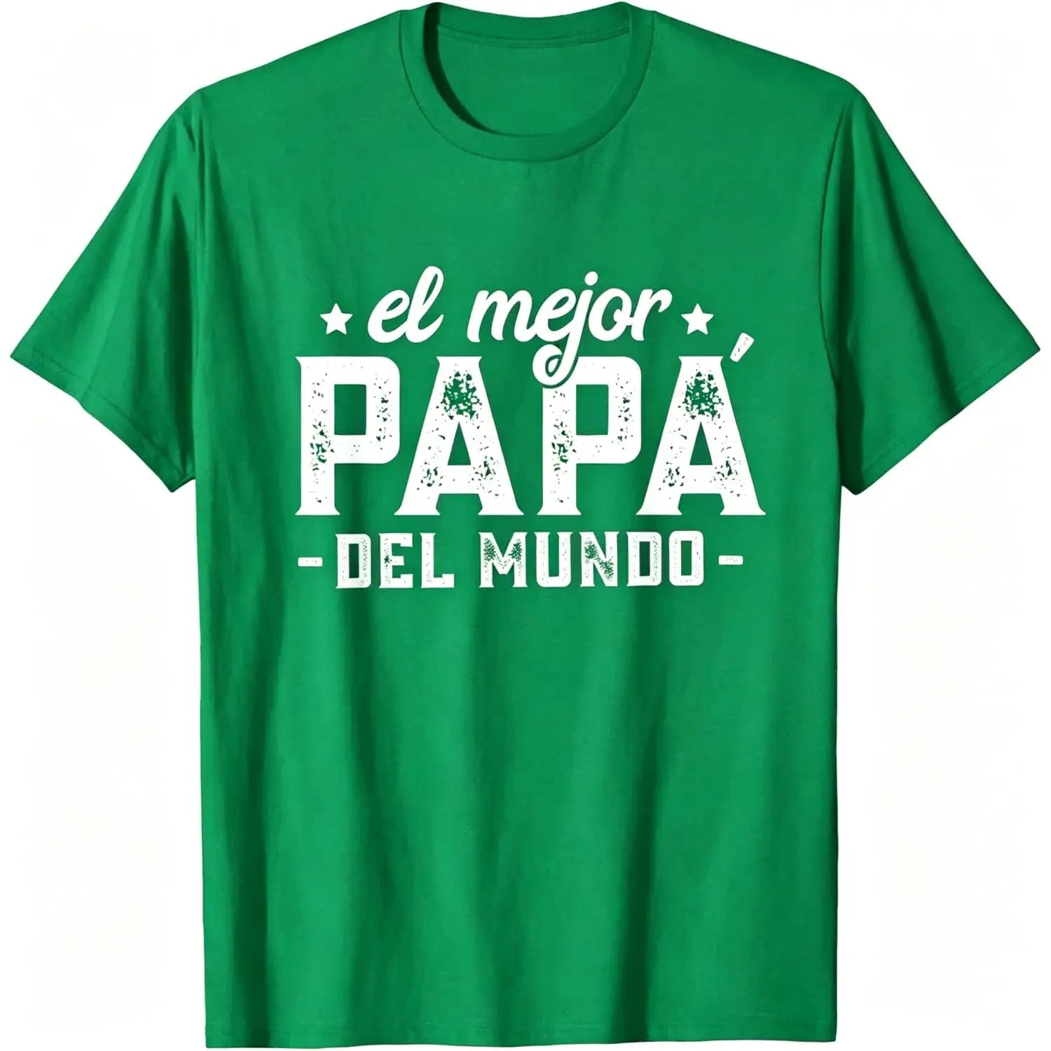 100% Cotton El Mejor Papá Del Mundo, Dia Del Padre Regalo Spanish Dad T-Shirt Summerwins