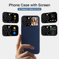 Smart Phone Case with 1.75-Inch HD Screen, 10 Second Custom Video Dial, Rear Camera Preview, Call & Message Alert, Music Control, Weather, Timer, Dynamic Smart Window, Multiple Model Options, Magnetic Wireless Charging, Practical Gadget Gift.