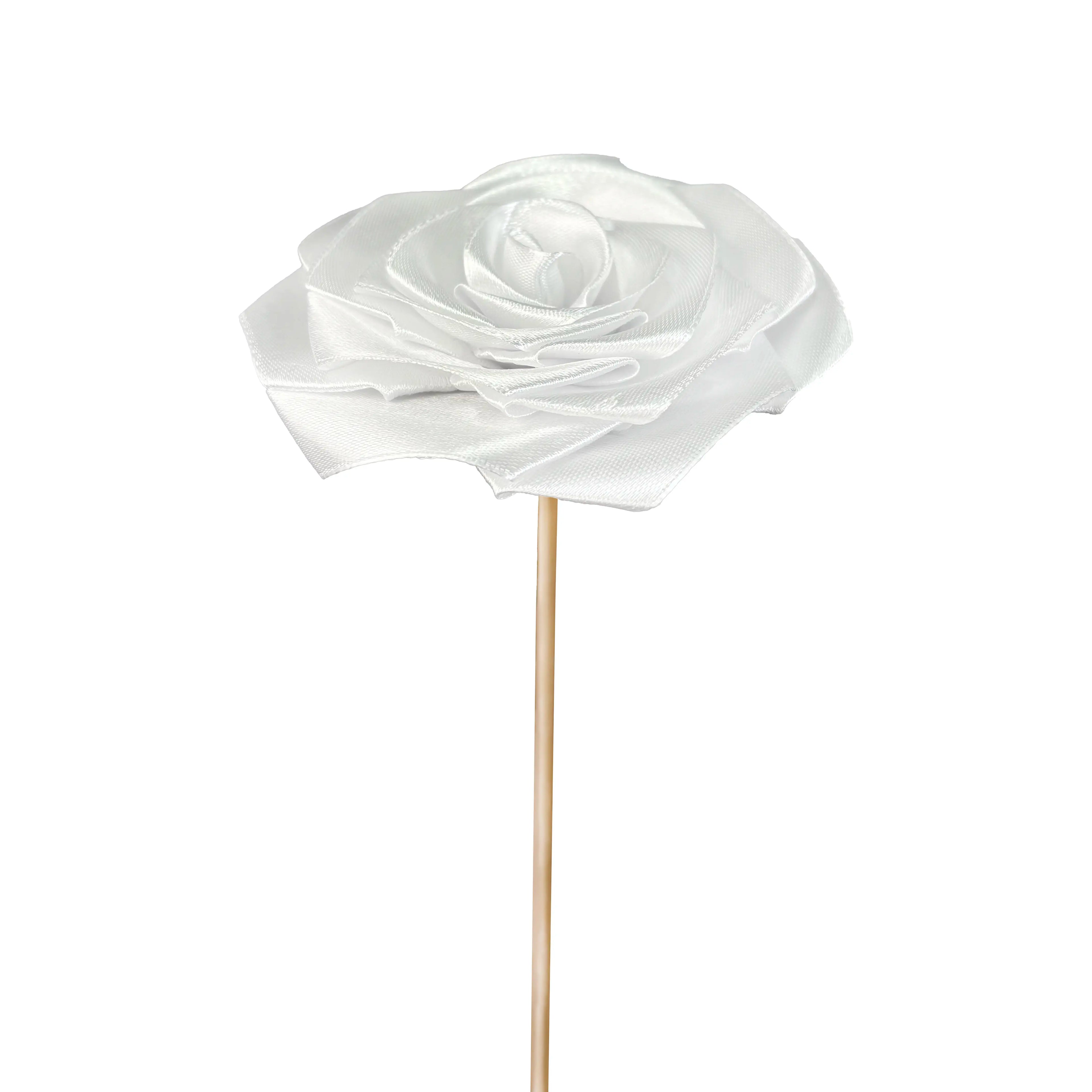 12/24/48Pcs Finished Satin Ribbon Roses for DIY Eternal Roses, Rose Bouquet for DIY Decor，Ramos Eternal Flower Bouquet, Long-Lasting Flowers, Suitable for Weddings, Anniversarie
