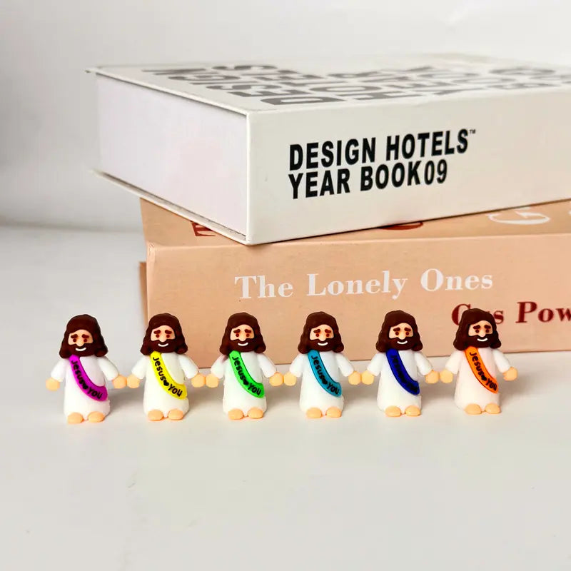 30PCS Little Jesus Figures, Mini Jesus Figurines in Bulk, Multicolor Tiny Jesus Figures, Miniature Figurines to Hide and Seek Religious Gifts for Easter Egg Stuffers (30PC)