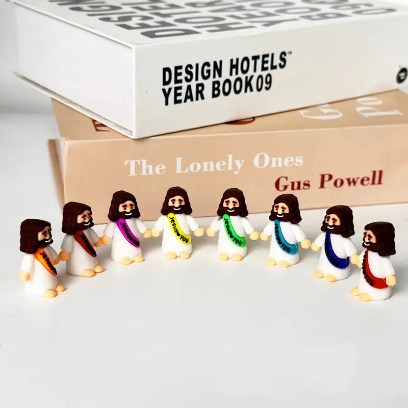 30PCS Little Jesus Figures, Mini Jesus Figurines in Bulk, Multicolor Tiny Jesus Figures, Miniature Figurines to Hide and Seek Religious Gifts for Easter Egg Stuffers (30PC)