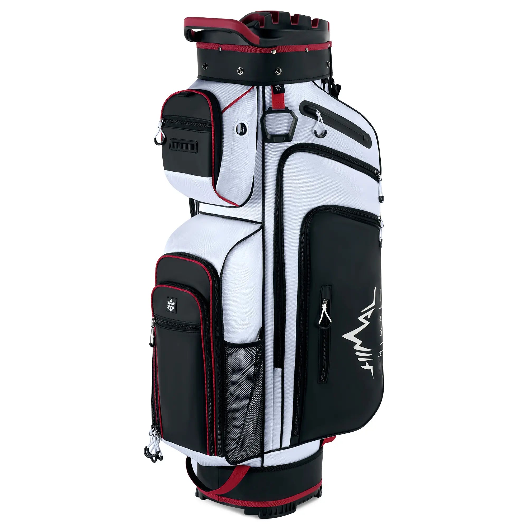 Unihimal Hive Vault Golf Cart Bag 14-Way, Premium Full Length Golf Bag for Men with Magnetic Leather Pocket, Handles and Rain Cover