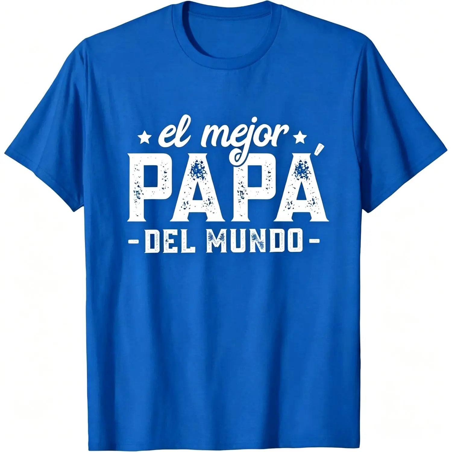 100% Cotton El Mejor Papá Del Mundo, Dia Del Padre Regalo Spanish Dad T-Shirt Summerwins