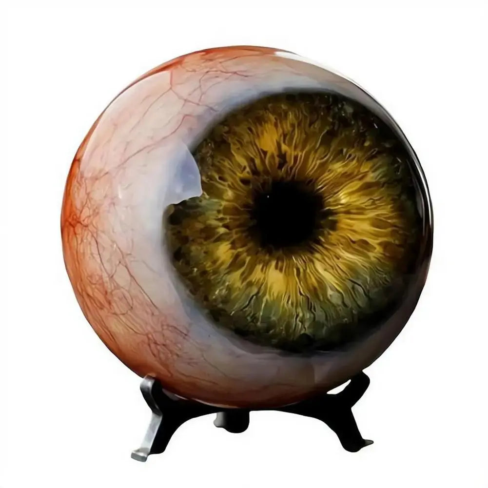 Hyperrealistic Resin Eyeball Decoration, Creepy 3D Dragon Eye Ornament, Gothic Monster Eye Statue for Home Desk Decor, Unique Horror Gift for Halloween