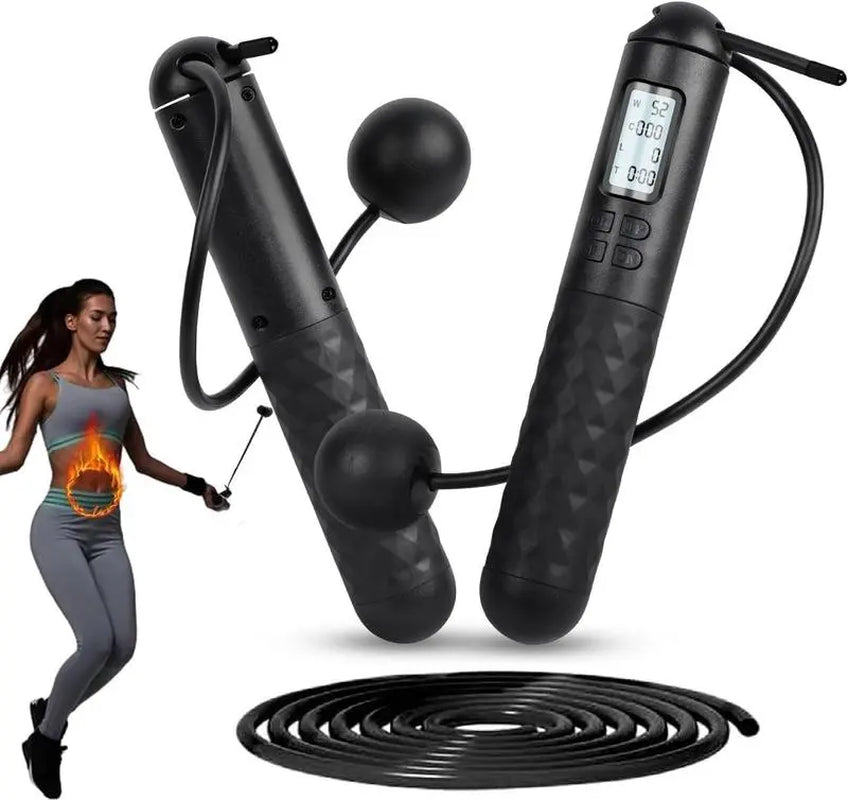 Smart Gravity Ball Jump Rope - Cordless Skipping with Digital Counter, Adjustable Weight for Home/Gym Workouts,Parent-Child Interaction, Valentine'S Day Gift, Birthday Gift