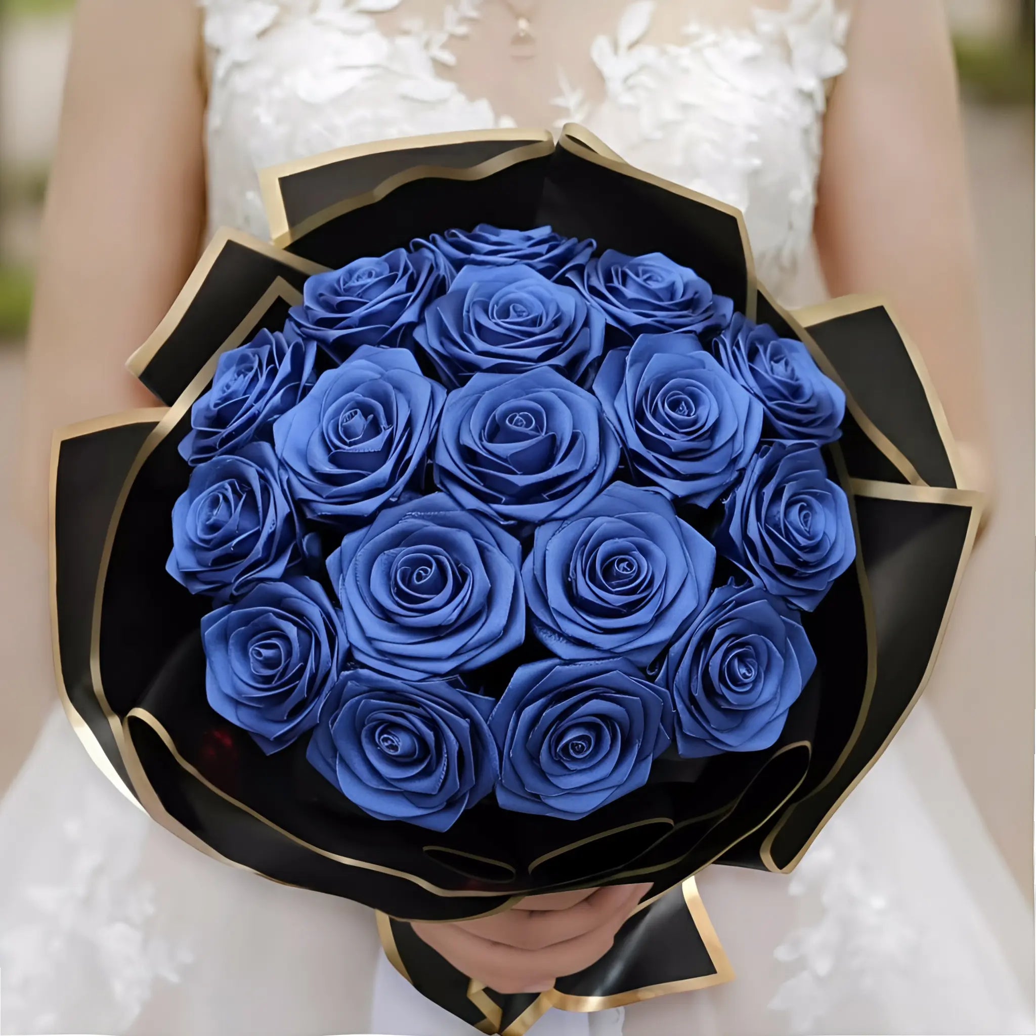 12/24/48Pcs Finished Satin Ribbon Roses for DIY Eternal Roses, Rose Bouquet for DIY Decor，Ramos Eternal Flower Bouquet, Long-Lasting Flowers, Suitable for Weddings, Anniversarie
