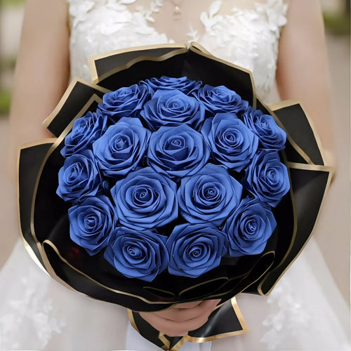 12/24/48Pcs Finished Satin Ribbon Roses for DIY Eternal Roses, Rose Bouquet for DIY Decor，Ramos Eternal Flower Bouquet, Long-Lasting Flowers, Suitable for Weddings, Anniversarie