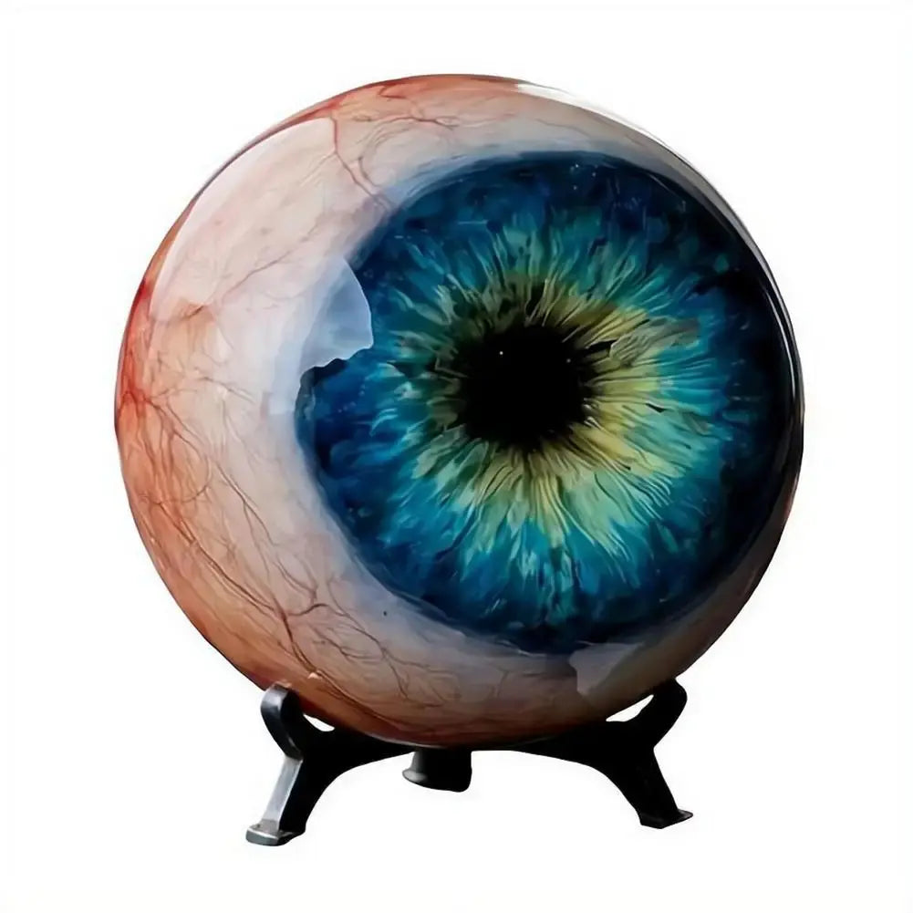 Hyperrealistic Resin Eyeball Decoration, Creepy 3D Dragon Eye Ornament, Gothic Monster Eye Statue for Home Desk Decor, Unique Horror Gift for Halloween