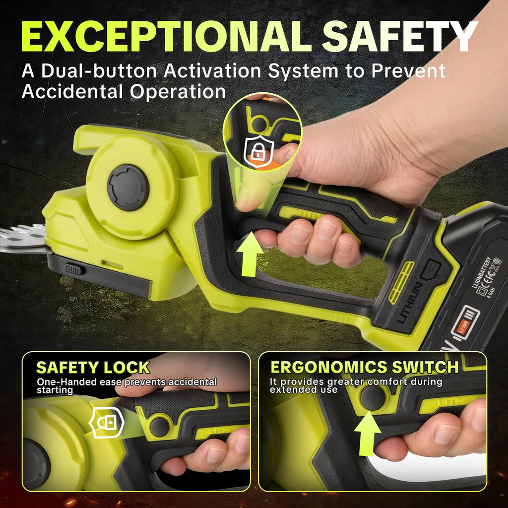 【Fathersdaygift】Seese Cordless 2-In-1 Grass Shear & Shrub Trimmer, Handheld Electric Hedge Trimmer, 2*21V Batteries,Lightweight for Lawn Hedge Garden Yard Maintenance Fathersdaygift
