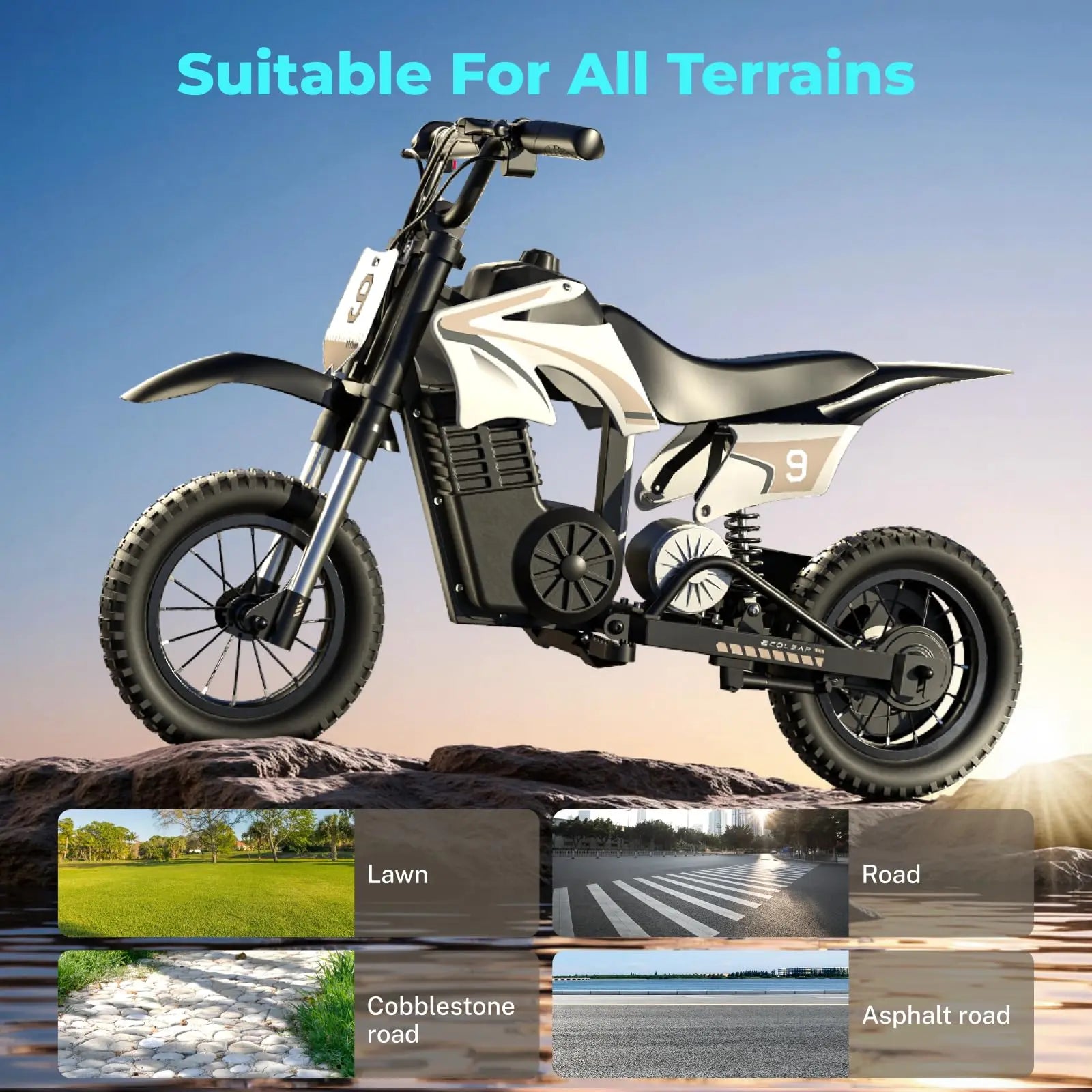ECOLEAP K1 Kids Electric Bike 36V ,16MPH Fast Speed 14 Mile Long-Range,700W Peak 3-Speed Modes Electric Bike for Kids Ages 3-10