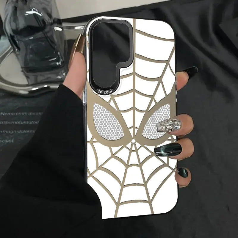 Classic Grid Pattern IMD Laser Phone Case, Military Grade anti Drop, Suitable for Samsung Galaxy S26 Ultra S25 Ultra S24 S23 S22&Iphone Series Cool Phone Case - ZQ149