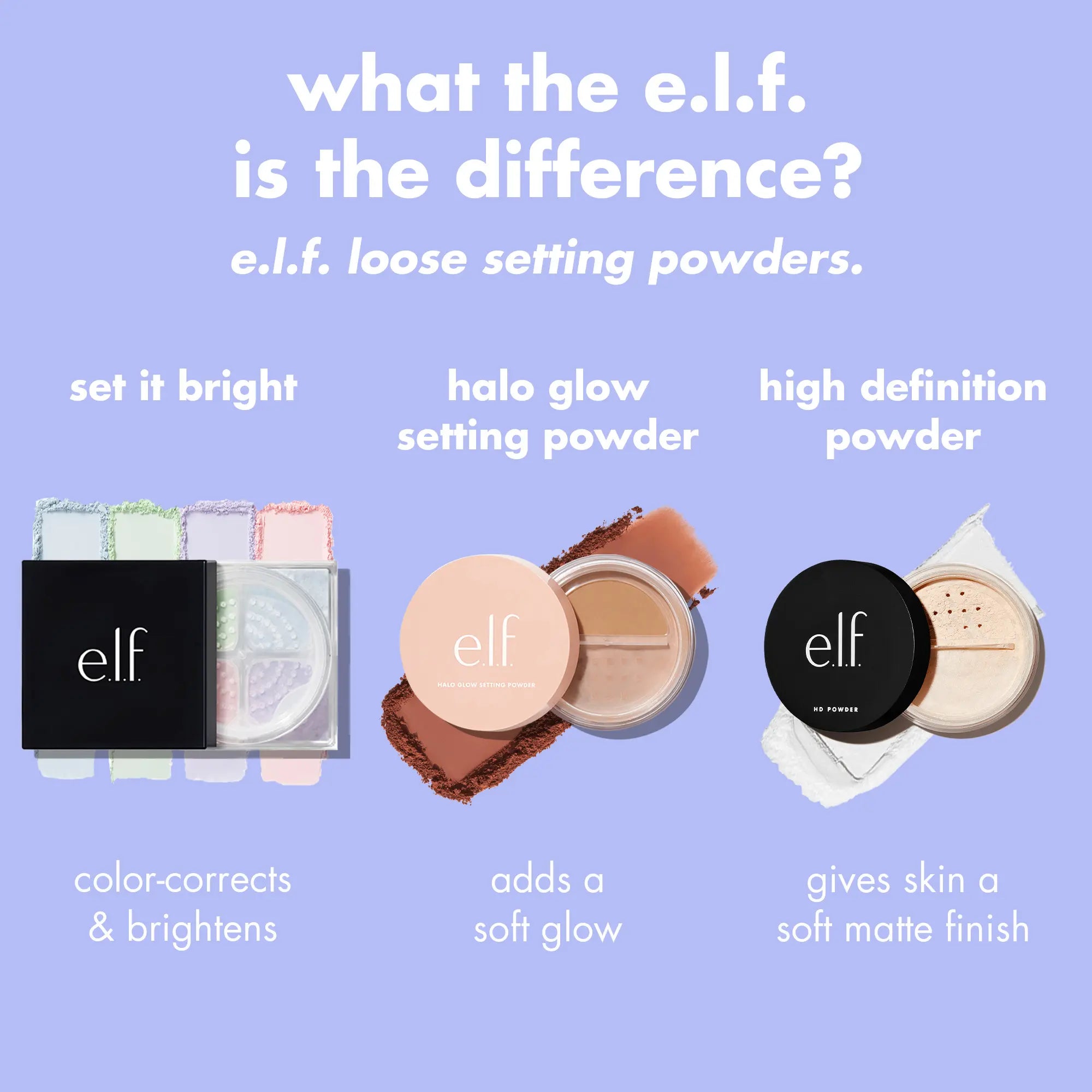 E.L.F. Set It Bright Makeup Powder Quad