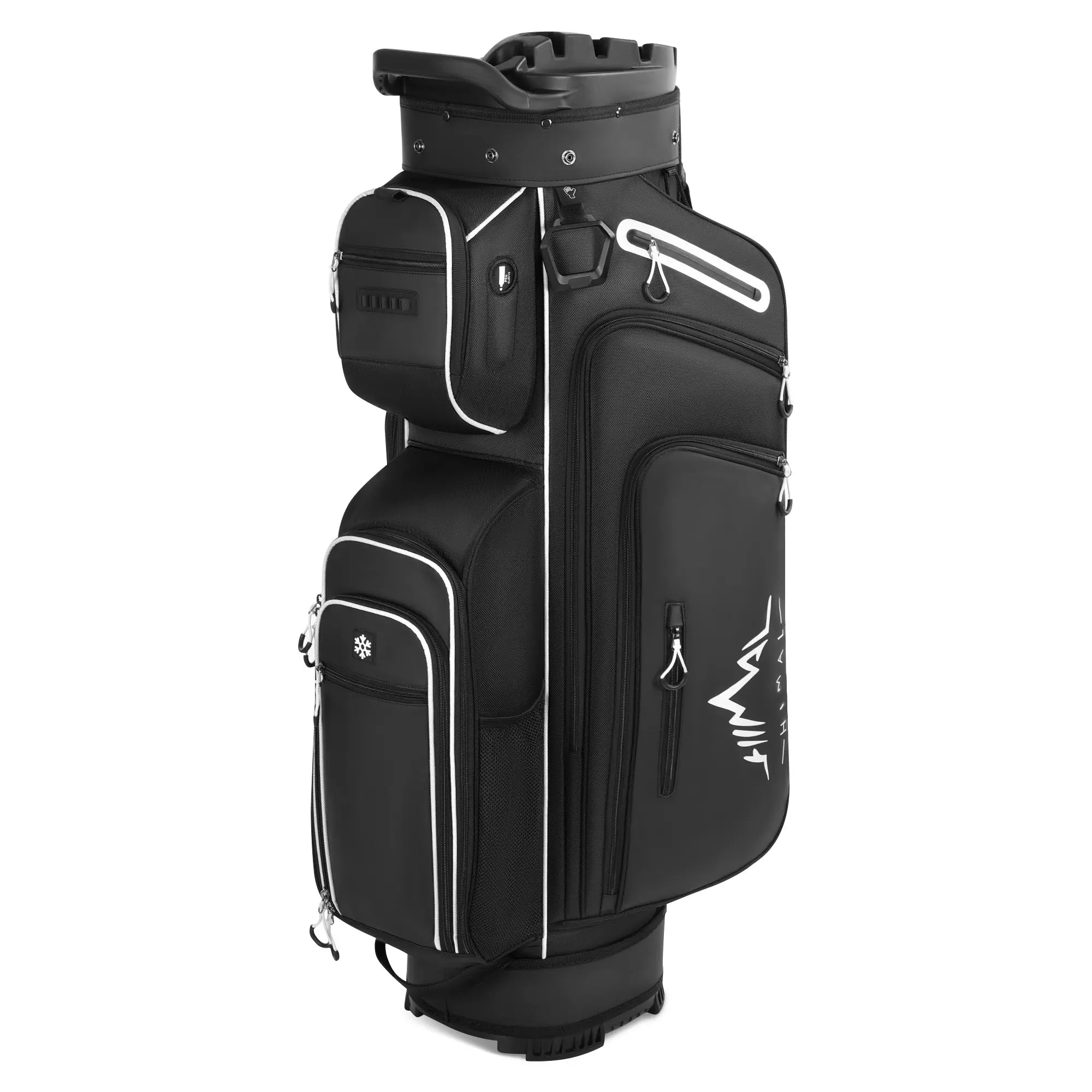 Unihimal Hive Vault Golf Cart Bag 14-Way, Premium Full Length Golf Bag for Men with Magnetic Leather Pocket, Handles and Rain Cover