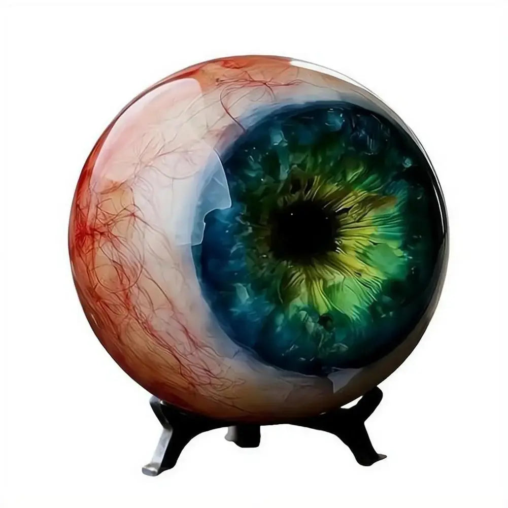 Hyperrealistic Resin Eyeball Decoration, Creepy 3D Dragon Eye Ornament, Gothic Monster Eye Statue for Home Desk Decor, Unique Horror Gift for Halloween