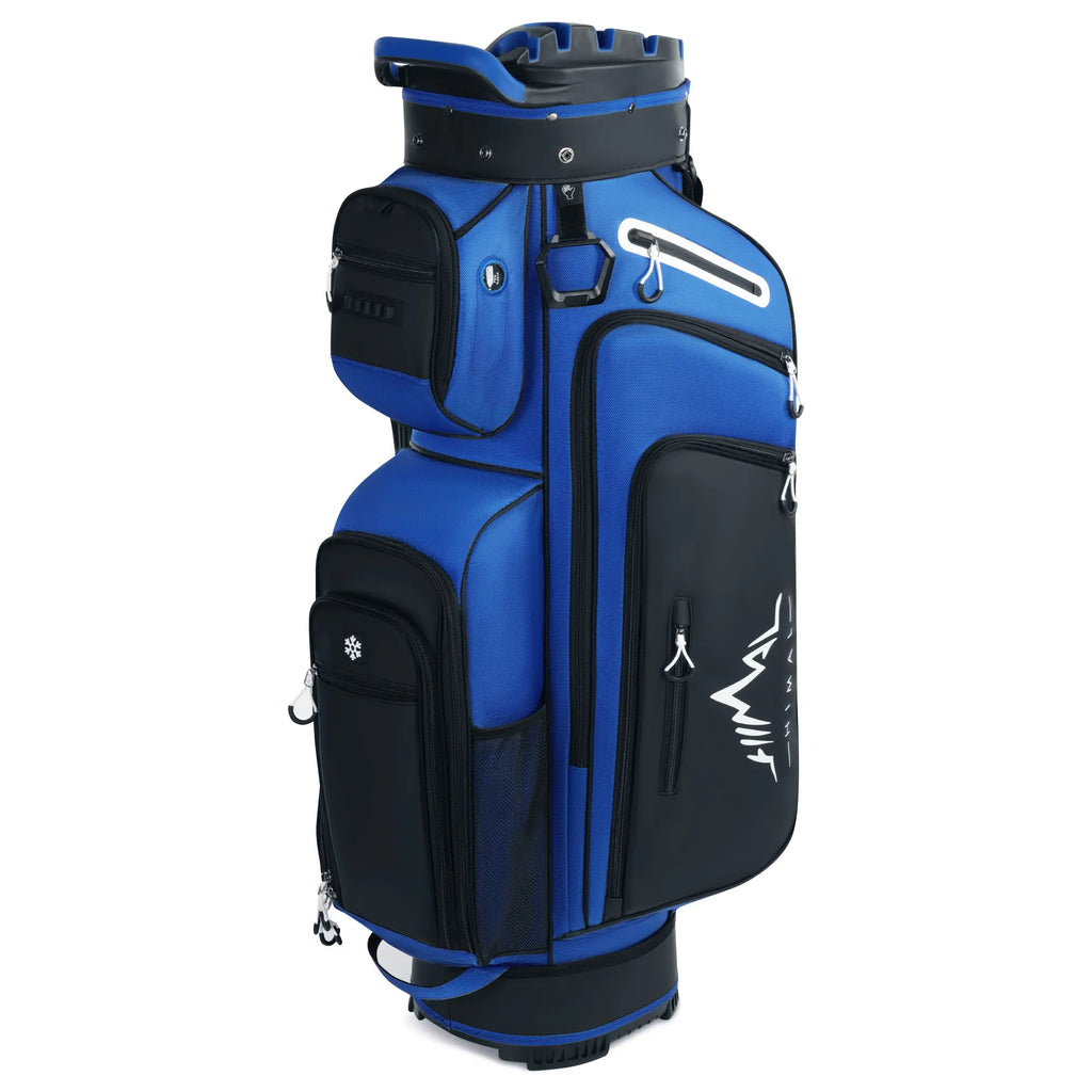 Unihimal Hive Vault Golf Cart Bag 14-Way, Premium Full Length Golf Bag for Men with Magnetic Leather Pocket, Handles and Rain Cover