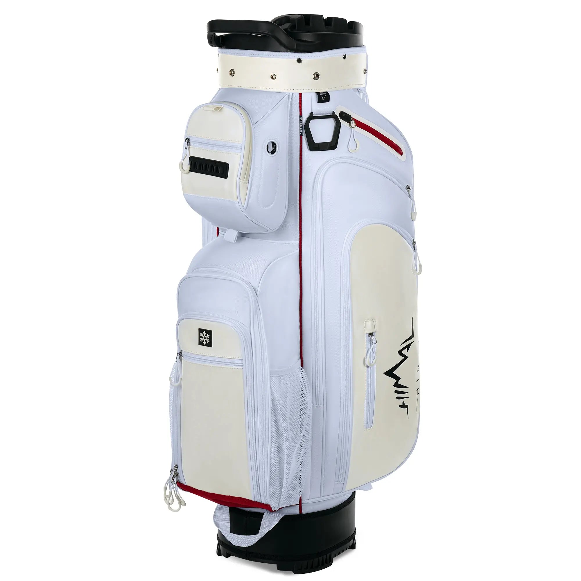 Unihimal Hive Vault Golf Cart Bag 14-Way, Premium Full Length Golf Bag for Men with Magnetic Leather Pocket, Handles and Rain Cover