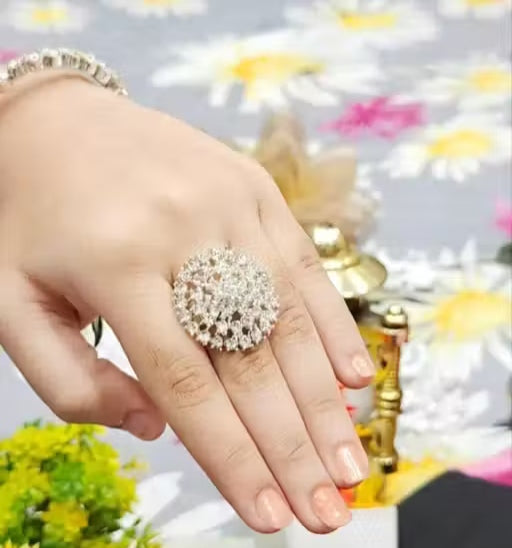 American Diamond Jewellery Set |Necklace, Earrings,Bangles,Ring Combo