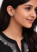 American Diamond Studs| Daily Wear Oxidised Earrings
